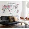 Worldmap Wall Sticker with Country Flag